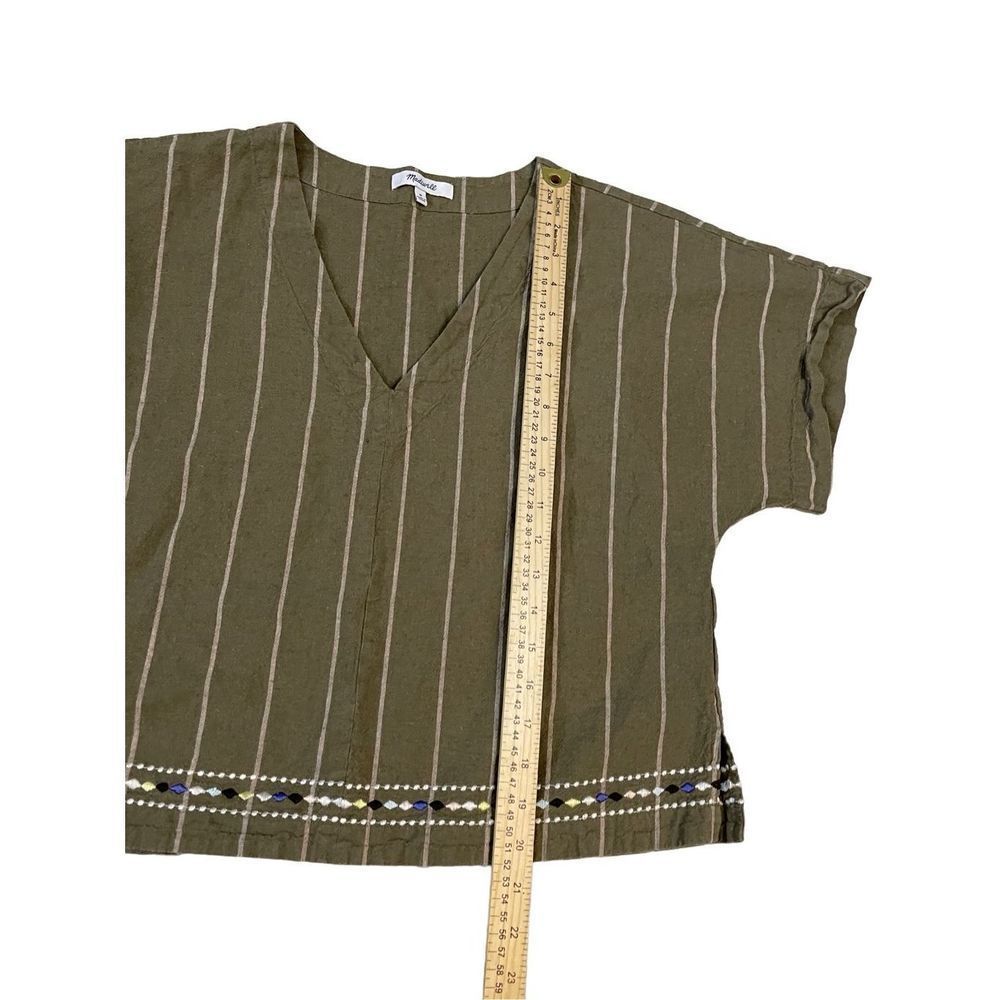 Madewell Linen Cotton Embroidered Top and Huston Cropped Pants Set size M - Picture 12 of 16